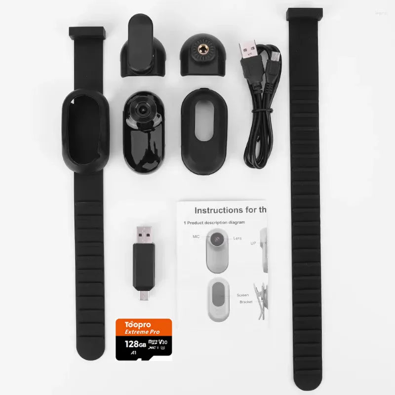 Magnetic Thumb Camera 4K HD Pet POV Camera Cat Perspective Action DV Cycling Recorder Portable Wearable Mini Sports Video Camera