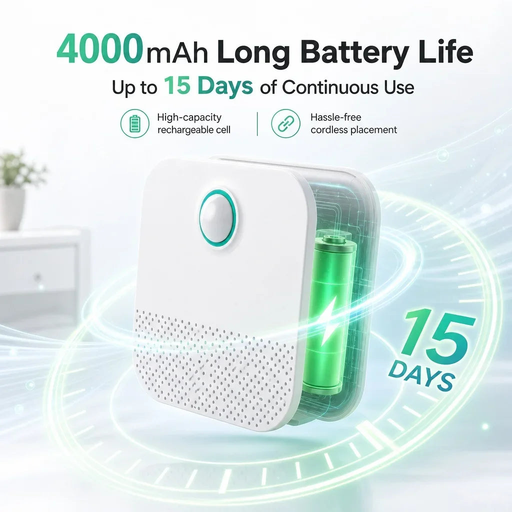 Smart Cat Odor Purifier For Household Pet Cat Litter Box Deodorizer Rechargeable Dog Kitten Litter Deodorant Toilet Air Purifier