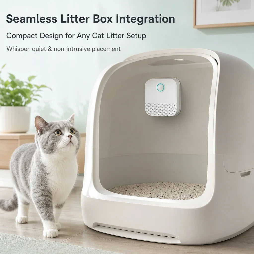 Smart Cat Odor Purifier For Household Pet Cat Litter Box Deodorizer Rechargeable Dog Kitten Litter Deodorant Toilet Air Purifier