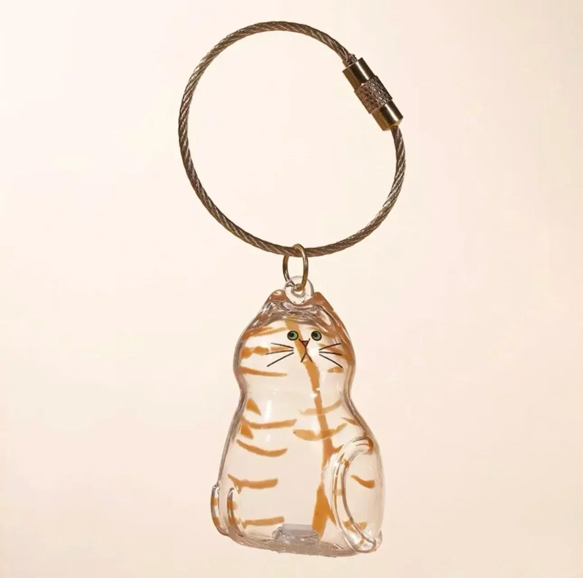 1-40PCS Transparent Cat Fur Display Capsule Toy Pet Hair Memorial Keepsake Pendant with Keychain Memorial Bag