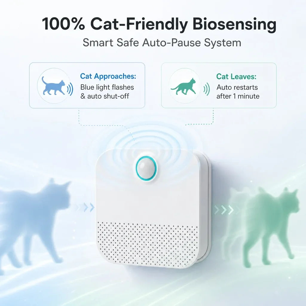 Smart Cat Odor Purifier For Household Pet Cat Litter Box Deodorizer Rechargeable Dog Kitten Litter Deodorant Toilet Air Purifier