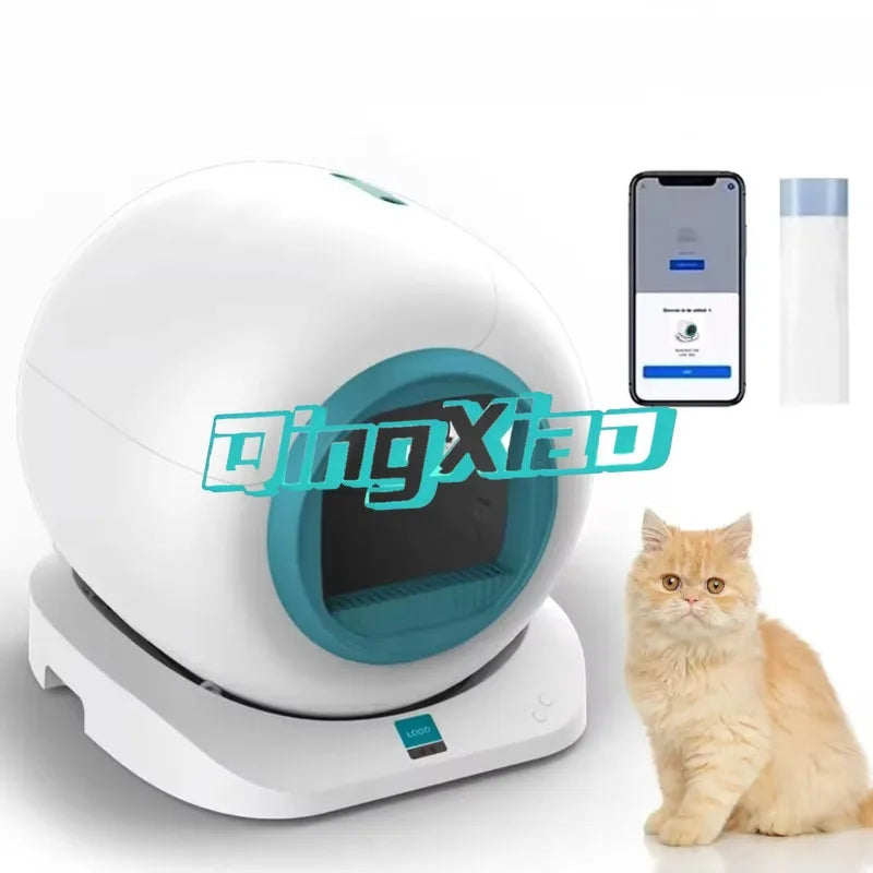 Fully Enclosed Self Cleaning Cat Litter Box Anti Splash Odor Control Electric Scooper Automatic Toilet For Multi Cat Household
